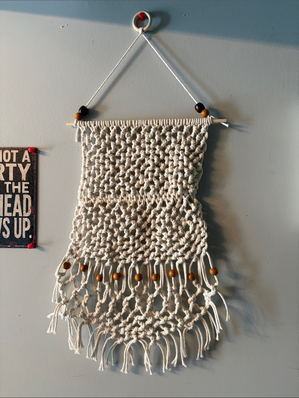 Handwoven Macrame Wall Hanging - Cream